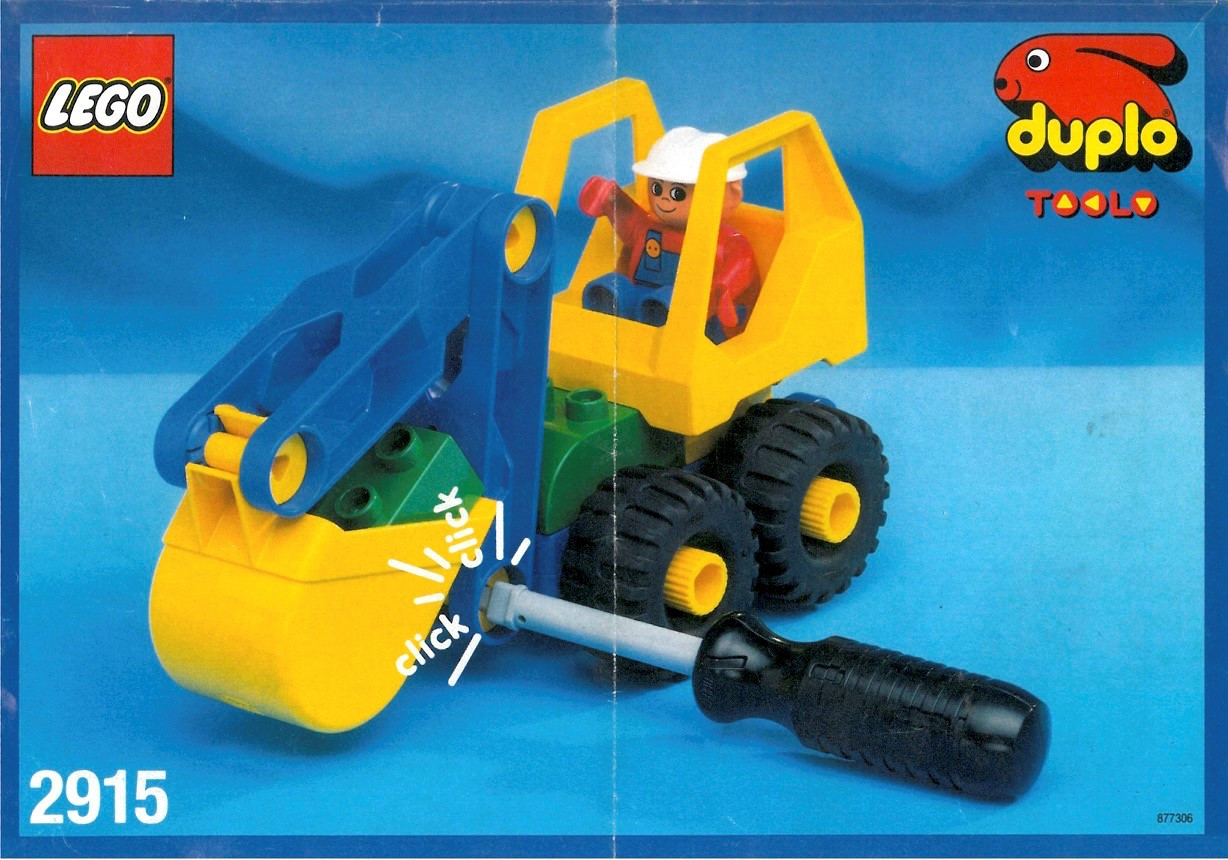 LEGO Duplo Toolo 2915 Mini Digger vintage