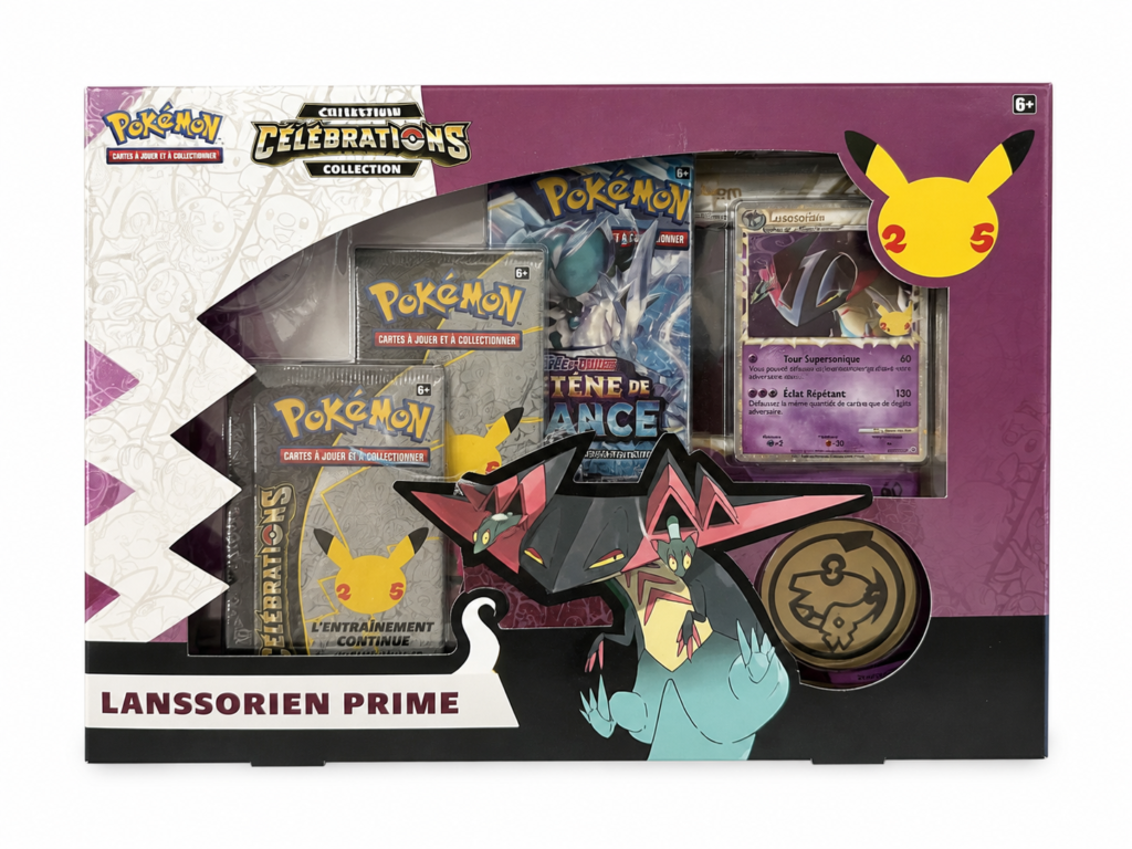 Coffret Pokémon Célébrations Lanssorien Prime en francés